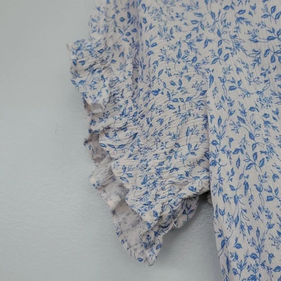 🔵 Anthropologie (Paper Crane) Ditsy Floral Top - Picture 4 of 6